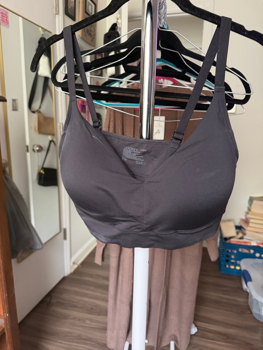 Jockey Black Wireless Seamless Bralette with Adjustable Straps